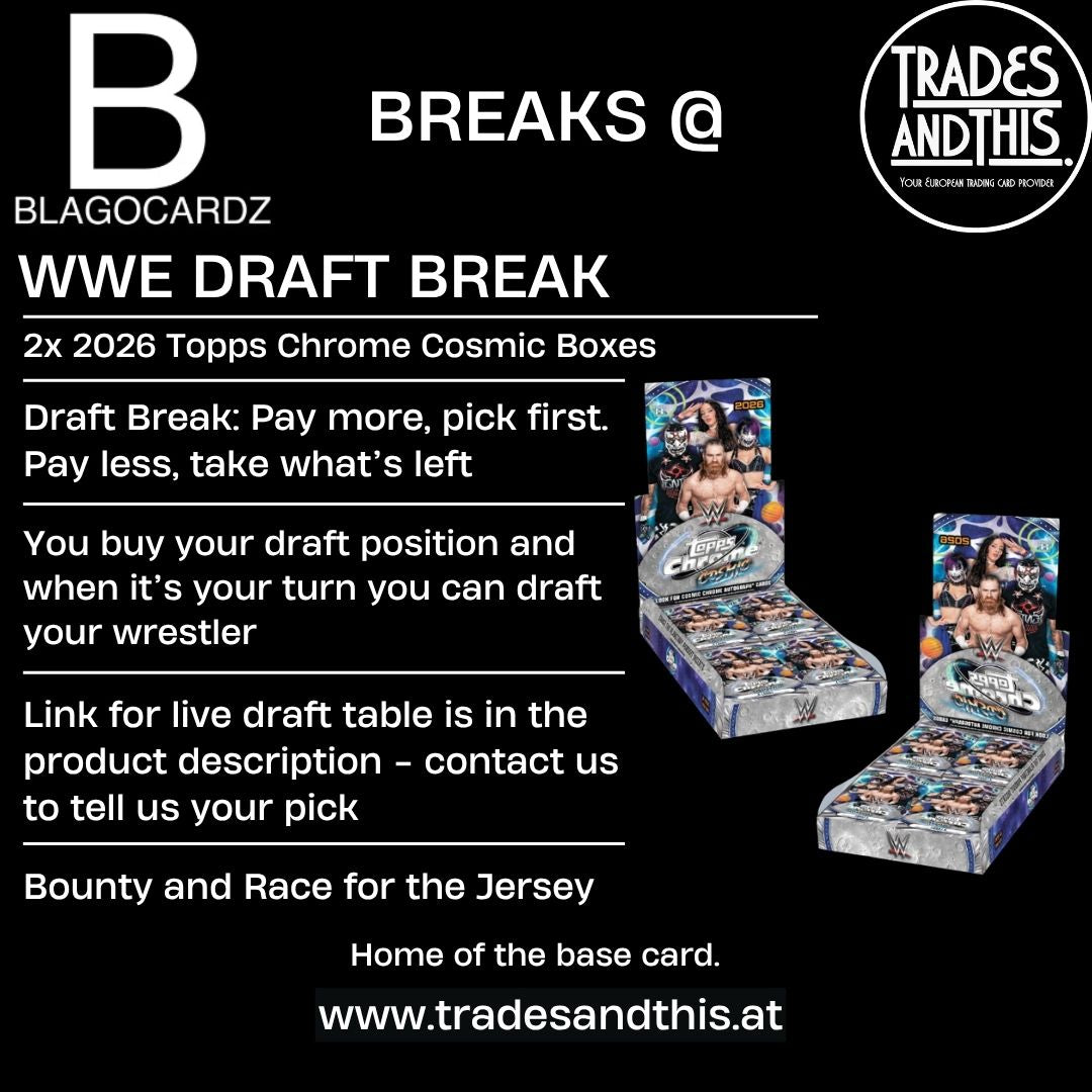 Blagocardz WWE Draft Break: 2x 2026 Topps Chrome Cosmic WWE Boxes