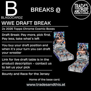 Blagocardz WWE Draft Break: 2x 2026 Topps Chrome Cosmic WWE Boxes