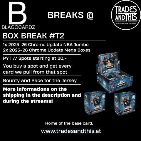 Blagocardz Break #T2: The Big One: 1x 2025-26 Chrome Update NBA Jumbo + 2x Chrome Update Mega Boxes // PYT