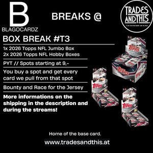 Blagocardz Break #T3: 2026 NFL Flagship Jumbo + 2x Hobby // PYT