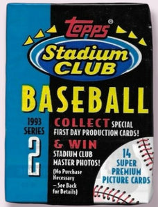 1993 Topps Stadium Club Series 2 Pack (14 cards)