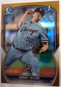 2023 Bowman Draft Chrome Gold 07/50 Grant Taylor #BDC-8