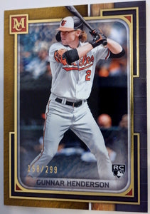 2023 Topps Museum Collection Gold 158/299 Gunnar Henderson #34 RC
