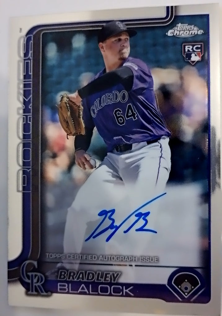 2025 Topps Chrome Rookie Autographs Bradley Blalock #RA-BBL RC