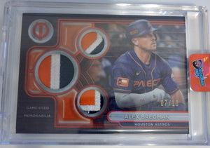 2024 Topps Tribute Triple Relics Red 07/10 Alex Bregman #TTR-AB