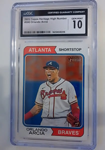 2023 Topps Heritage High Number Orlando Arcia #580 CGC 10
