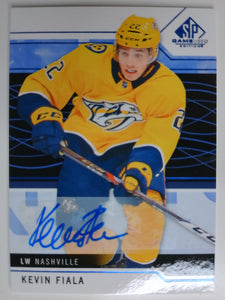 2018-19 Upper Deck SP Game Used Blue Auto Kevin Fiala #84