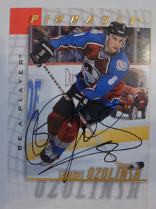 1997-98 Pinnacle Be A Player Auto Sandis Ozolinsh #115
