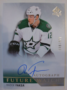 2015-16 UD SP AUTHENTIC FUTURE WATCH AUTO 848/999 RADEK FAKSA #263 RC