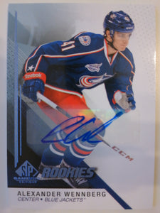 2014-15 Upper Deck SP Game Used Rookies Autograph Alexander Wennberg #111 RC