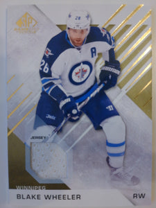 2016-17 Upper Deck SP Game Used Material Patch Blake Wheeler #29