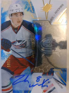 2016-17 SPx Rookies Autographs Blue 022/165 Zach Werenski #R-ZW RC