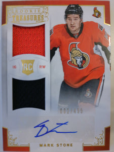 2012-13 Panini Rookie Anthology Rookie Treasures 002/499 Mark Stone Card #137 RC