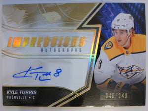 2018-19 SPx Impressions Auto Tier 048/249 Kyle Turris #IA-KT