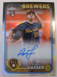 2024 Topps Chrome Rookie Autograph Refractors 277/499 Robert Gasser #RA-RG RC