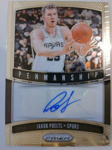 2019-20 Panini Prizm Penmanship Jakob Poeltl #PM-JKP