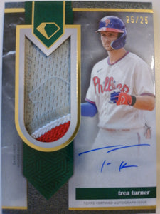 2024 Topps Diamond Icons Autographed Jumbo Patches 25/25 Trey Turner #AJP-TT