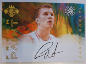 2016-17 Panini Court Kings Fresh Paint Autographs Jakob Poeltl #FP-JAK