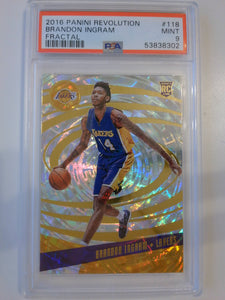 2016 Panini Revolution Fractal Brandon Ingram #118 RC PSA 9