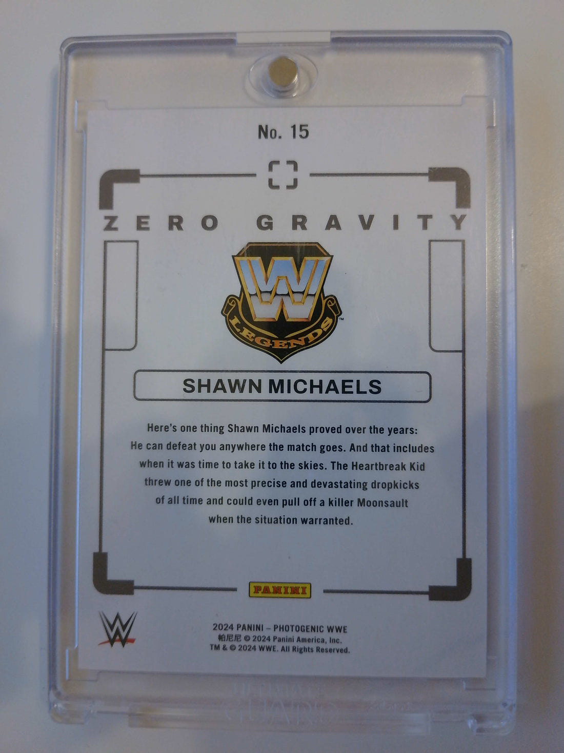 2024 Panini Photogenic WWE Zero Gravity Maze 11/25 Shawn Michaels #15