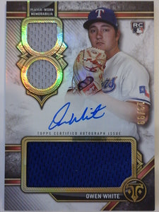 2024 Topps Triple Threads Rookie Autographed Relics 13/99 Owen White #RAR-OW RC