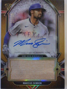 2024 Topps Triple Threads Autograph Single Jumbo Relics Gold 20/25 Marcus Semien #AJR-SEM
