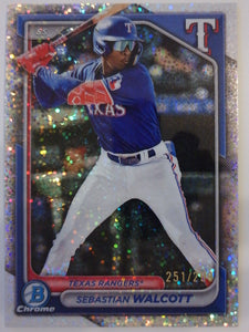 2024 Bowman Chrome Prospects Speckle Refractors 251/299 Sebastian Walcott #BCP-211