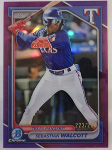 2024 Bowman Chrome Prospects Purple Refractors 223/250 Sebastian Walcott #BCP-211
