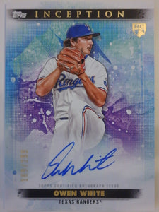 2024 Topps Inception Base Rookie and Emerging Star Autographs 169/299 Owen White #BRES-OW RC