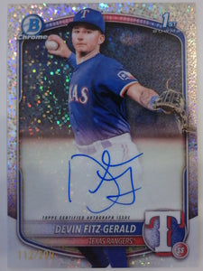 2025 Bowman Chrome Prospects Autographs Speckel Refractors 112/299 Devin Fitz-Gerald #CPA-DF