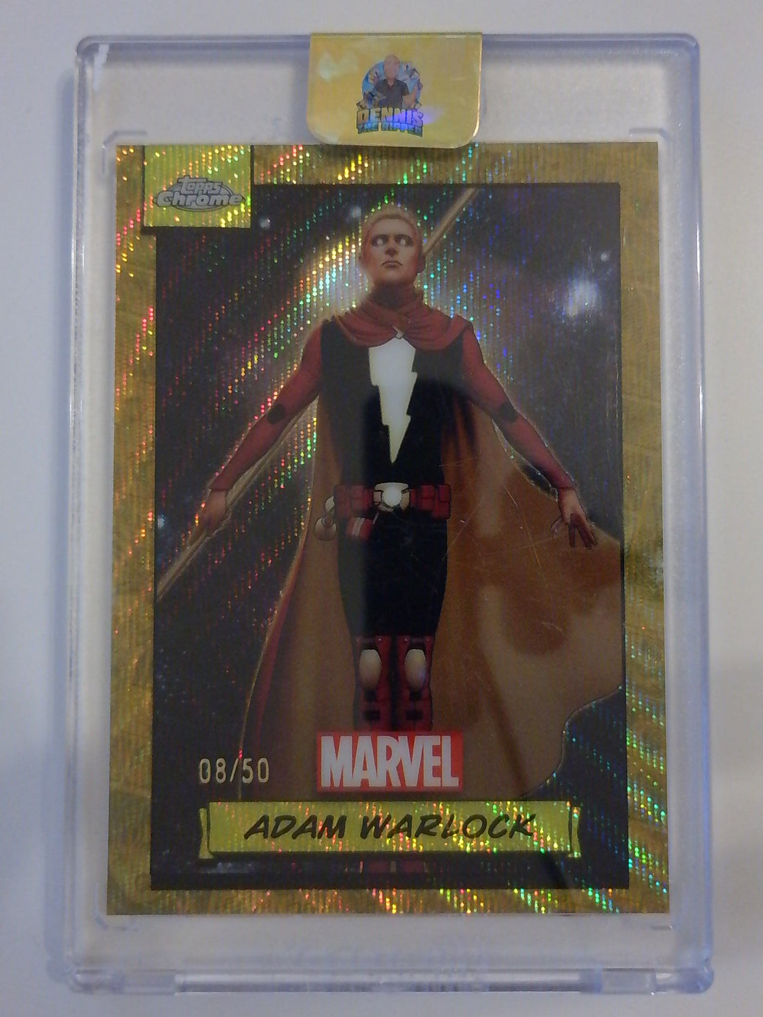 2024 Topps Chrome Marvel Gold Wave Refractor 08/50 Adam Warlock #4