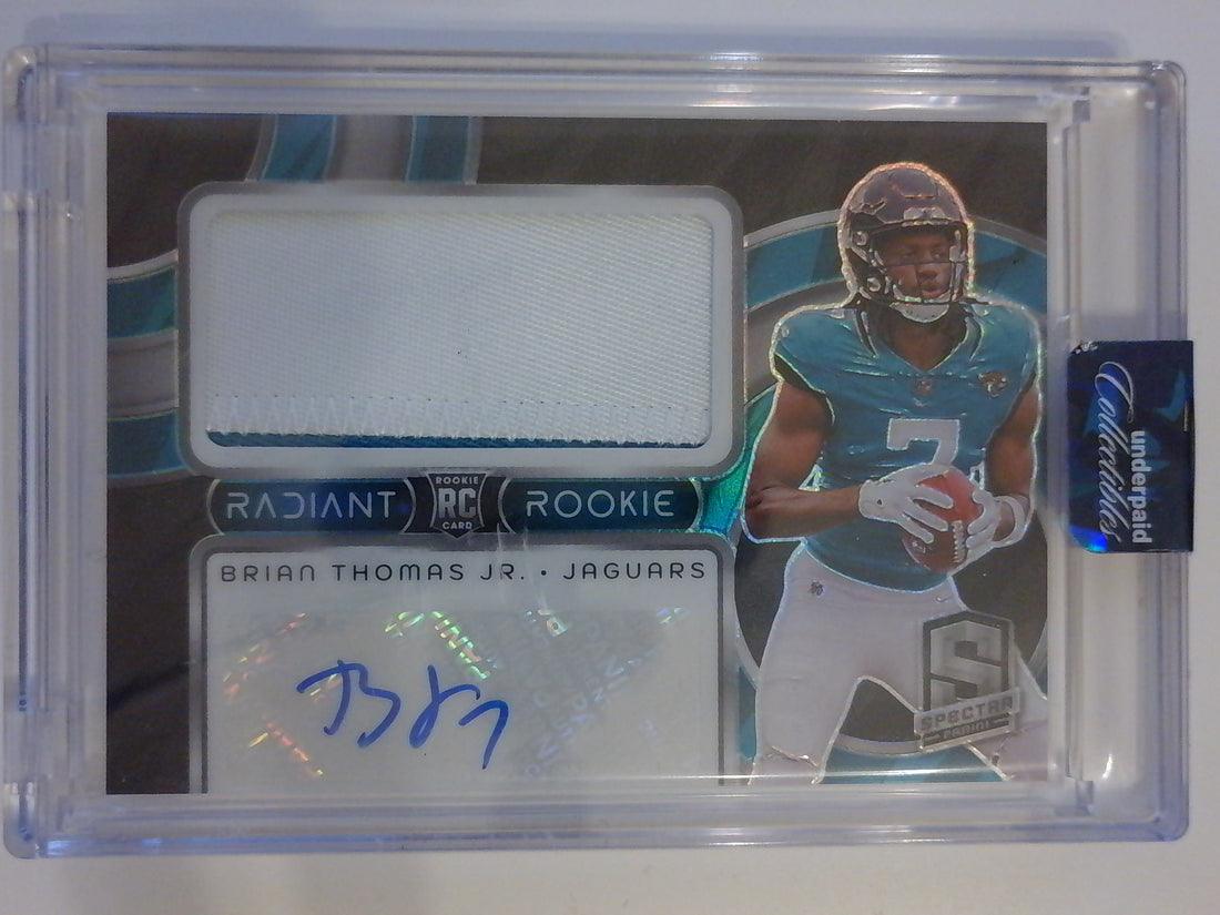 2024 Panini Spectra Radiant Rookie Patch Signatures 14/99 Brian Thomas JR. #RRP-BTJ RC