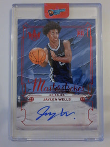 2024-25 Panini Court Kings Masterstrokes Ruby 37/75 Jaylen Wells #MS-WEL RC