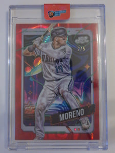 2024 Topps Chrome Cosmic Red Flare Refractors 2/5 Gabriel Moreno #60