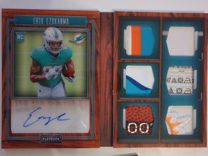 2022 Panini Playbook Rookie Signature Locker Prime 03/10 Erik Ezukanma #RSL-EE RC