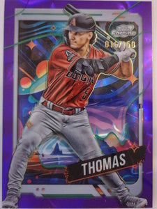 2024 Topps Chrome Cosmic Purple Nebula Refractors 016/150 Alek Thomas #112