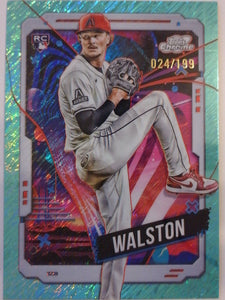 2024 Topps Cosmic Chrome Aqua Equinox Refractors 024/199 Blake Walston #173 RC
