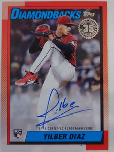 2025 Topps Series 2 1990 Topps Baseball Autographs Yilber Diaz #90A-YD RC