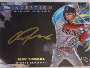2023 Topps Inception Inception Silver Signings Gold Ink 19/25 Alek Thomas #ISS-AT