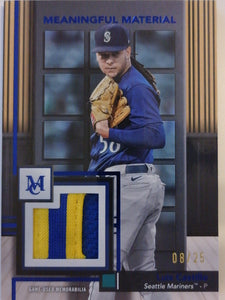 2024 Topps Museum Collection Meaningful Materials Relics Sapphire 08/25 Luis Castillo #MMR-LC