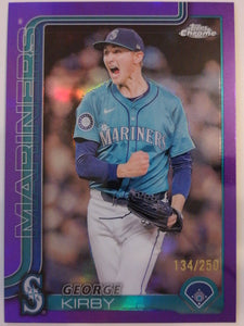 2025 Topps Chrome Purple Refractor 134/250 George Kirby #223