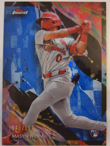 2024 Topps Finest Uncommon Blue Refractors 145/150 Masyn Winn #143 RC