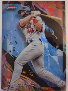 2024 Topps Finest Uncommon Sky Blue Refractors 097/250 Paul Goldschmidt #127