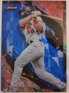 2024 Topps Finest Uncommon Blue Refractors 09/150 Paul Goldschmidt #127