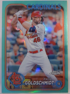 2024 Topps Chrome Aqua Refractor 159/199 Paul Goldschmidt #90