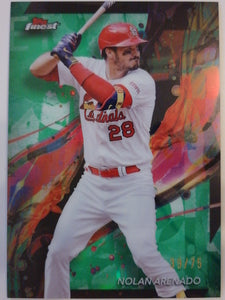 2024 Topps Finest Common Green Refractors 39/75 Nolan Arenado #72