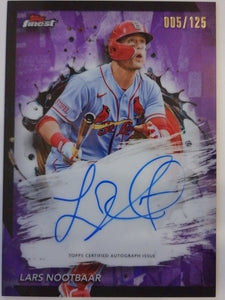 2024 Finest Finest Autographs Purple Refractors 005/125 Lars Nootbaar #FA-LN