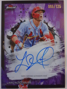 2024 Finest Finest Autographs Purple Refractors 065/125 Lars Nootbaar #FA-LN
