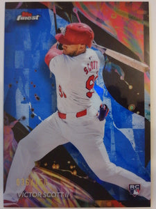 2024 Topps Finest Uncommon Blue Refractors 036/150 Victor Scott II #174 RC