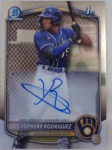 2025 Bowman Chrome Prospect Autographs Yophery Rodriguez #CPA-YR